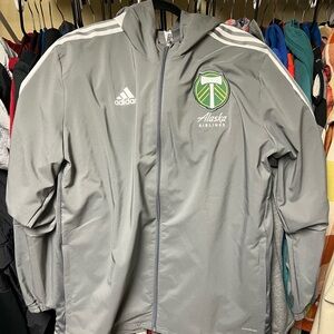 Grey - Adidas Hoodie - Size XL - Portland Timbers